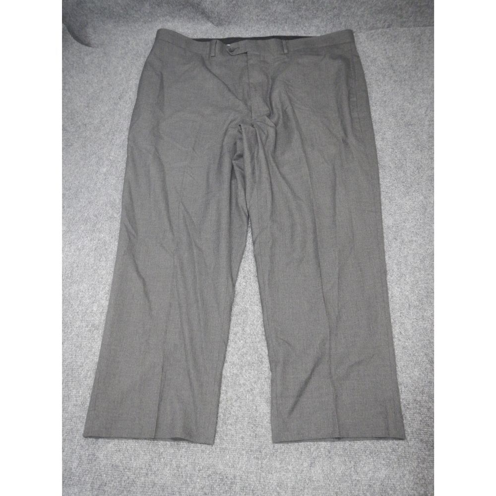 Pronto Uomo Wool Blend Dress Pants 44x32‎ Gray Classic Fit Blend Trousers
